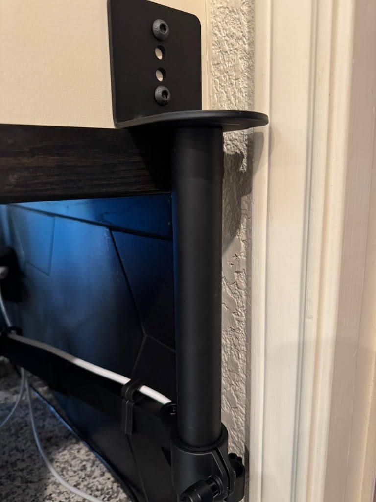 Amazon Basics Gas Spring Single Computer Monitor Arm Desk Mount, Adjustable, Holds up to 27