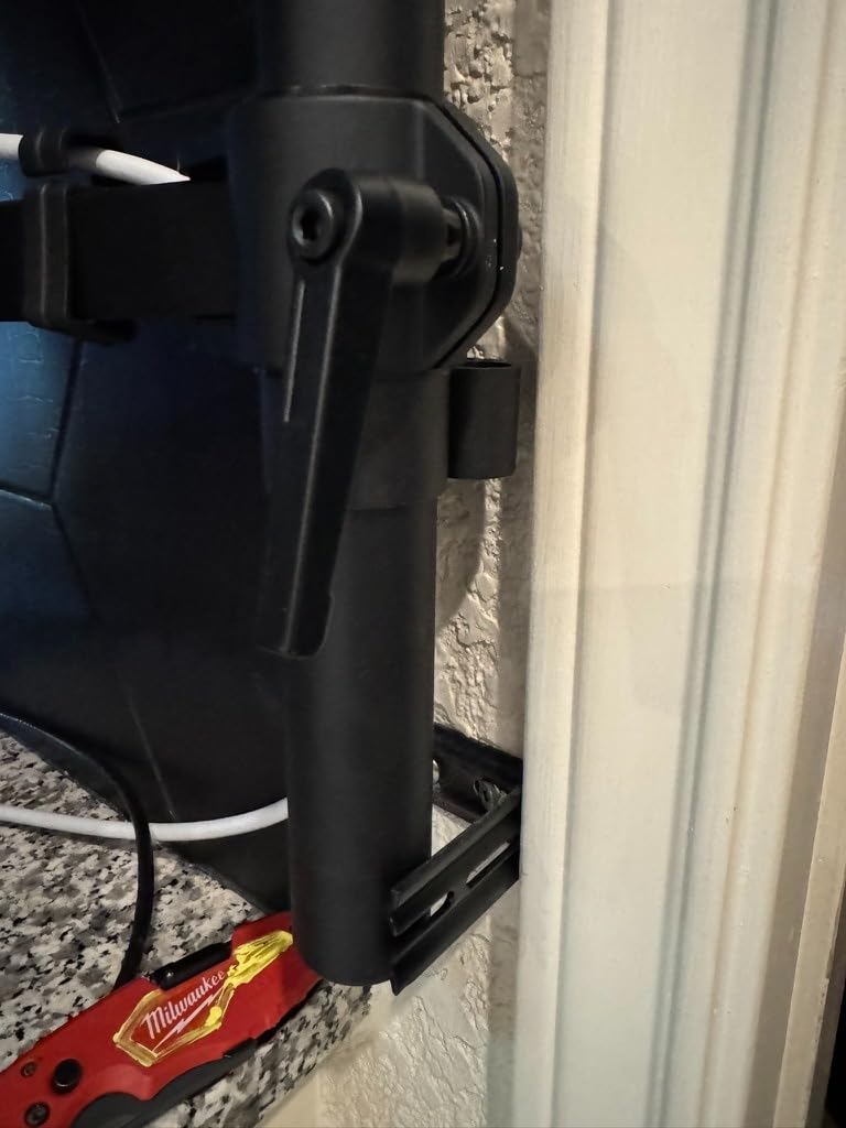 Amazon Basics Gas Spring Single Computer Monitor Arm Desk Mount, Adjustable, Holds up to 27