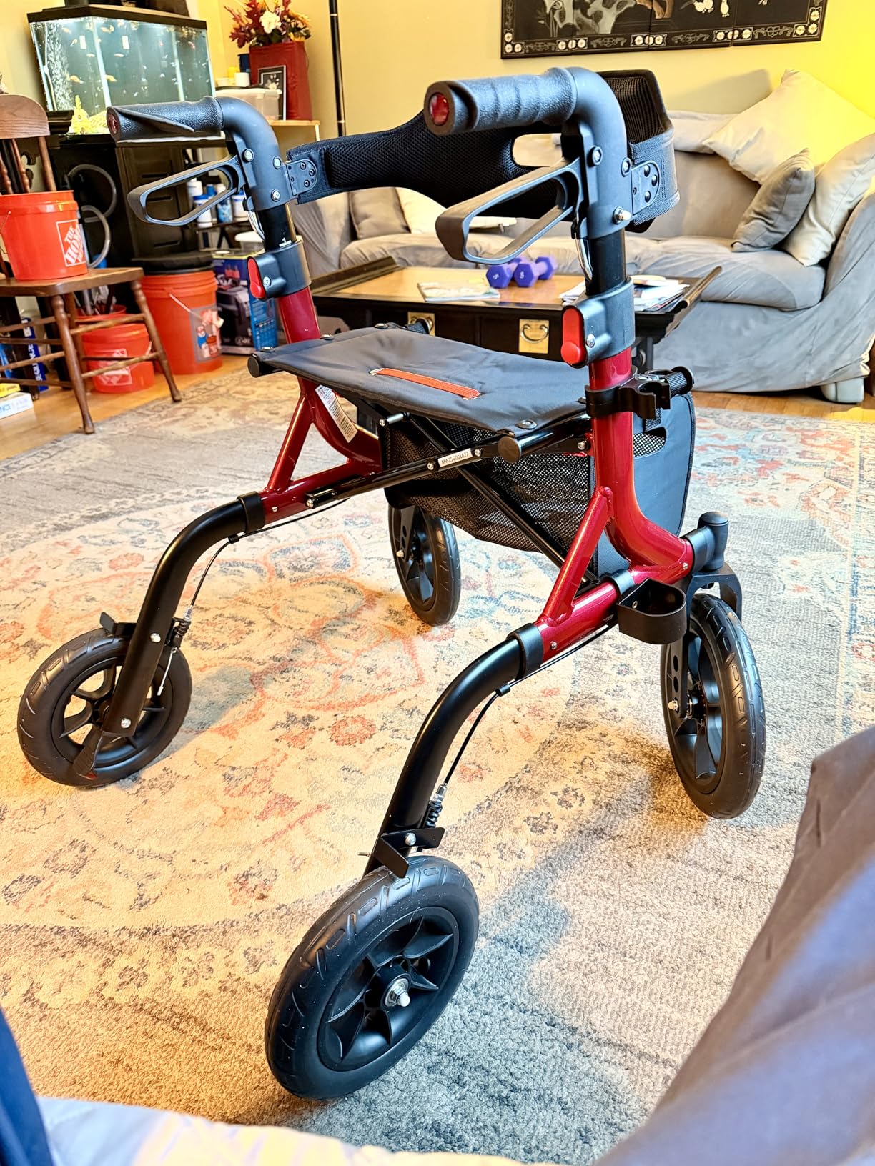 MAXWALK Walkers for Seniors, Rollator Walker with Seat, 12