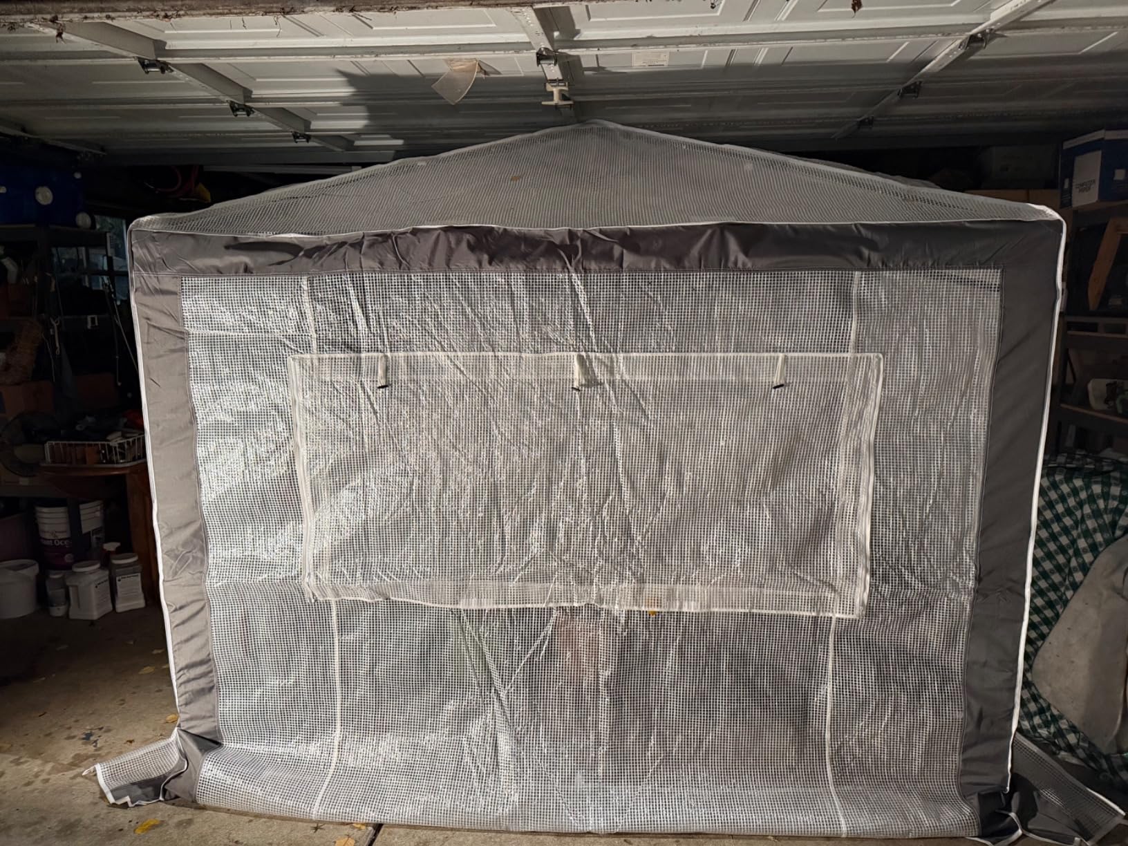 EAGLE PEAK 8x6 Portable Walk in Greenhouse with Polyester Reinforced Corners, Instant Pop Up Indoor Outdoor Gardening Green House, Roll Up Zipper Entry Doors and Mesh Windows customer photo 2