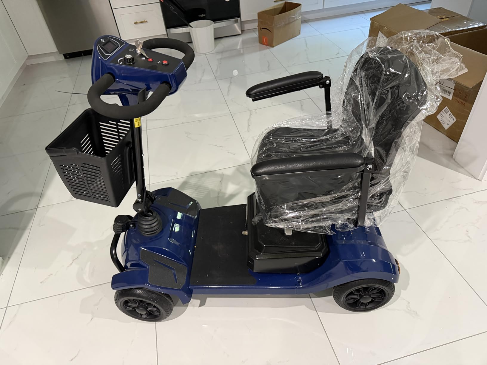 Hoverfly T4 Mobility Scooter for Seniors, Max 12.4-Mile Range & 3.7 mph, 3-Position Seat & Anti-slip Rear Wheel, Removed Battery & Quick Fold Design, Solid 9