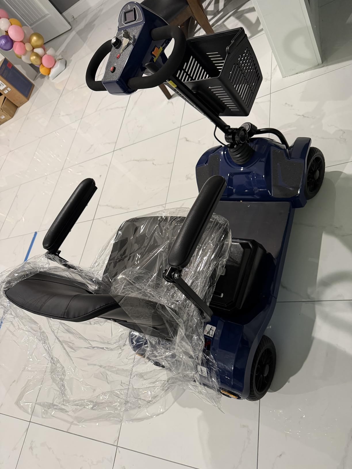 Hoverfly T4 Mobility Scooter for Seniors, Max 12.4-Mile Range & 3.7 mph, 3-Position Seat & Anti-slip Rear Wheel, Removed Battery & Quick Fold Design, Solid 9