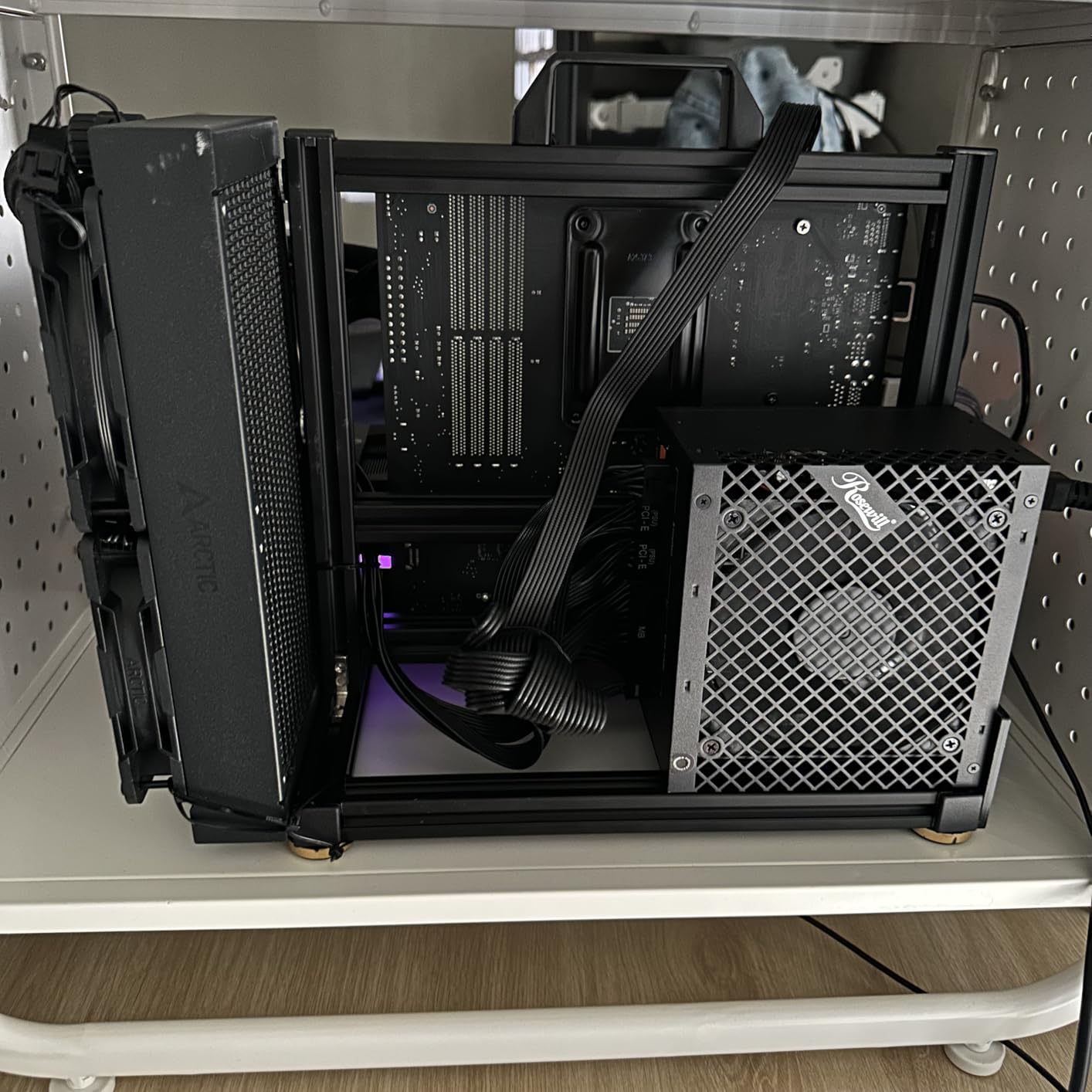 PC Creative Assembly Frame Test Bench, Open Air Frame Case, DIY Computer Motherboard Case Rack, ITX ATX MATX/EATX Open Aluminum Frame Chassis (ATX) customer photo 2