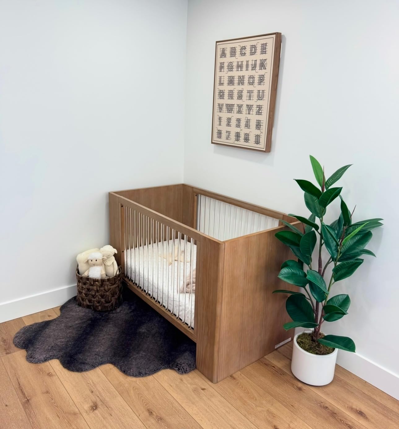 Delta Children Aerin 4-in-1 Convertible Crib - Greenguard Gold Certified, Rustic Grey customer photo 1