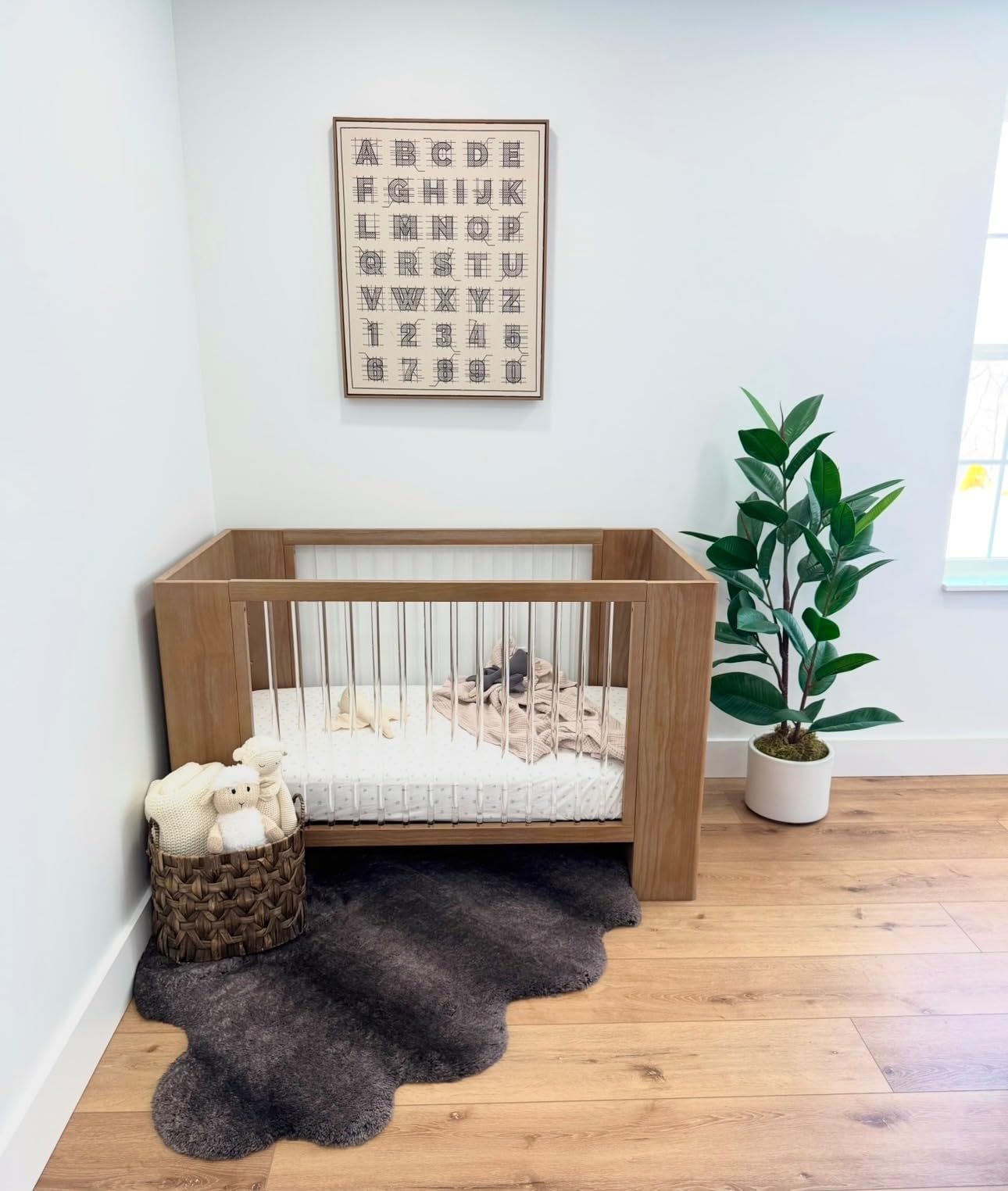 Delta Children Aerin 4-in-1 Convertible Crib - Greenguard Gold Certified, Rustic Grey customer photo 2