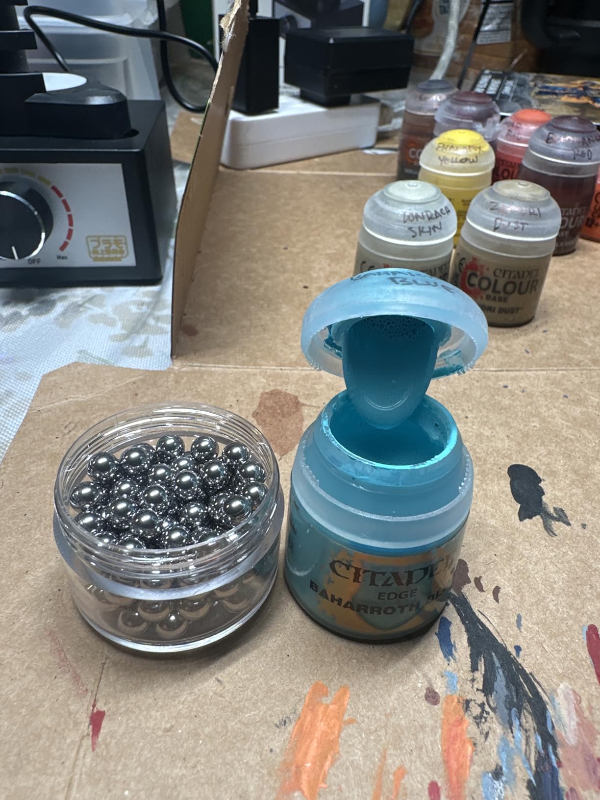 2400RPM Vortex Mixer Model Paint Shaker Mix Up to 100ML Adjustable Speed for Hobby Acrylic Paints,Nail Polish,Pigment,Eyelash Glue Adhesives,Testing Tubes customer photo 1