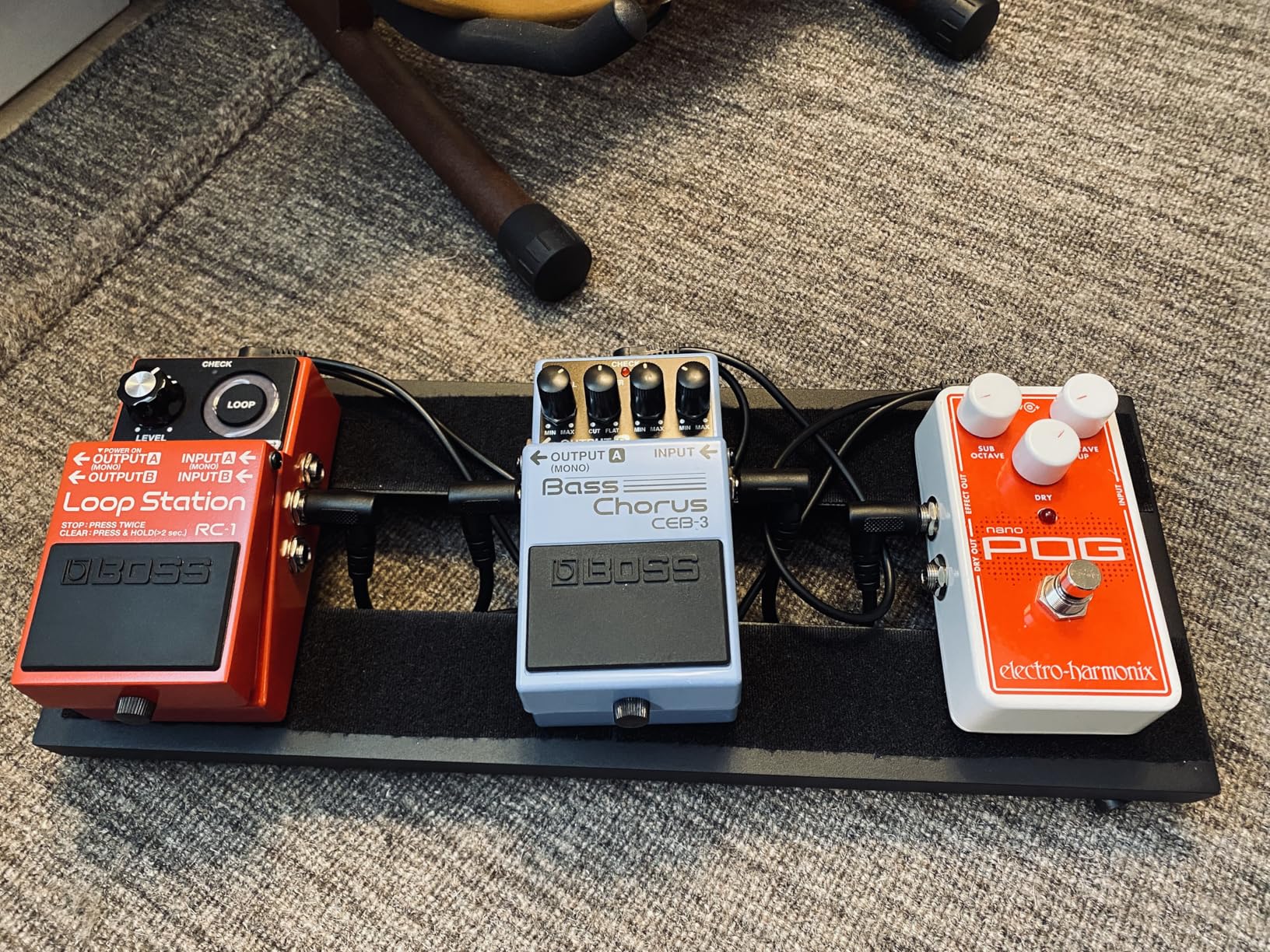Small Guitar Pedal Board, 15x5.7x1.18