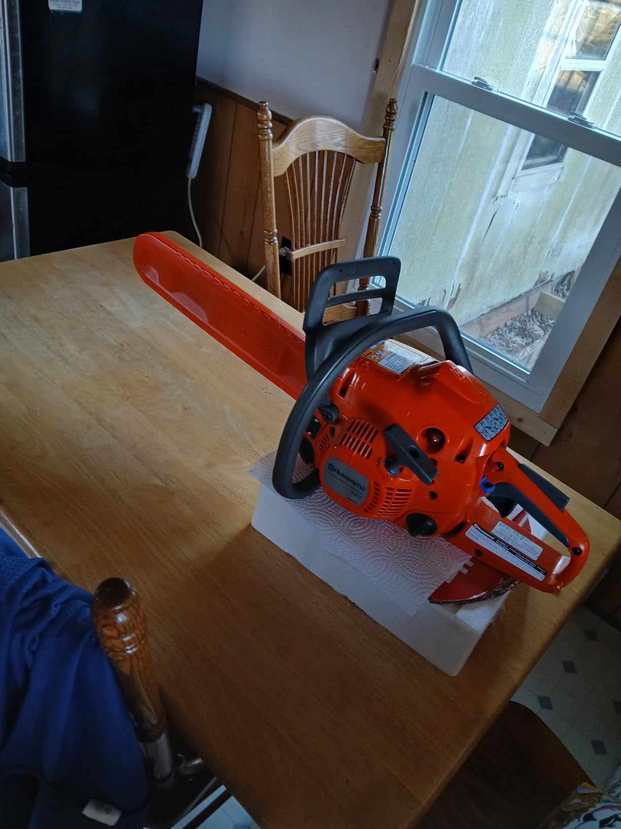 Husqvarna 120 Mark III Gas Chainsaw, 38-cc, 2-Cycle X-Torq Engine, 16 Inch Chainsaw with Automatic Oiler, for Wood Cutting and Tree Pruning, Gifts for Men, 970739616 customer photo 1