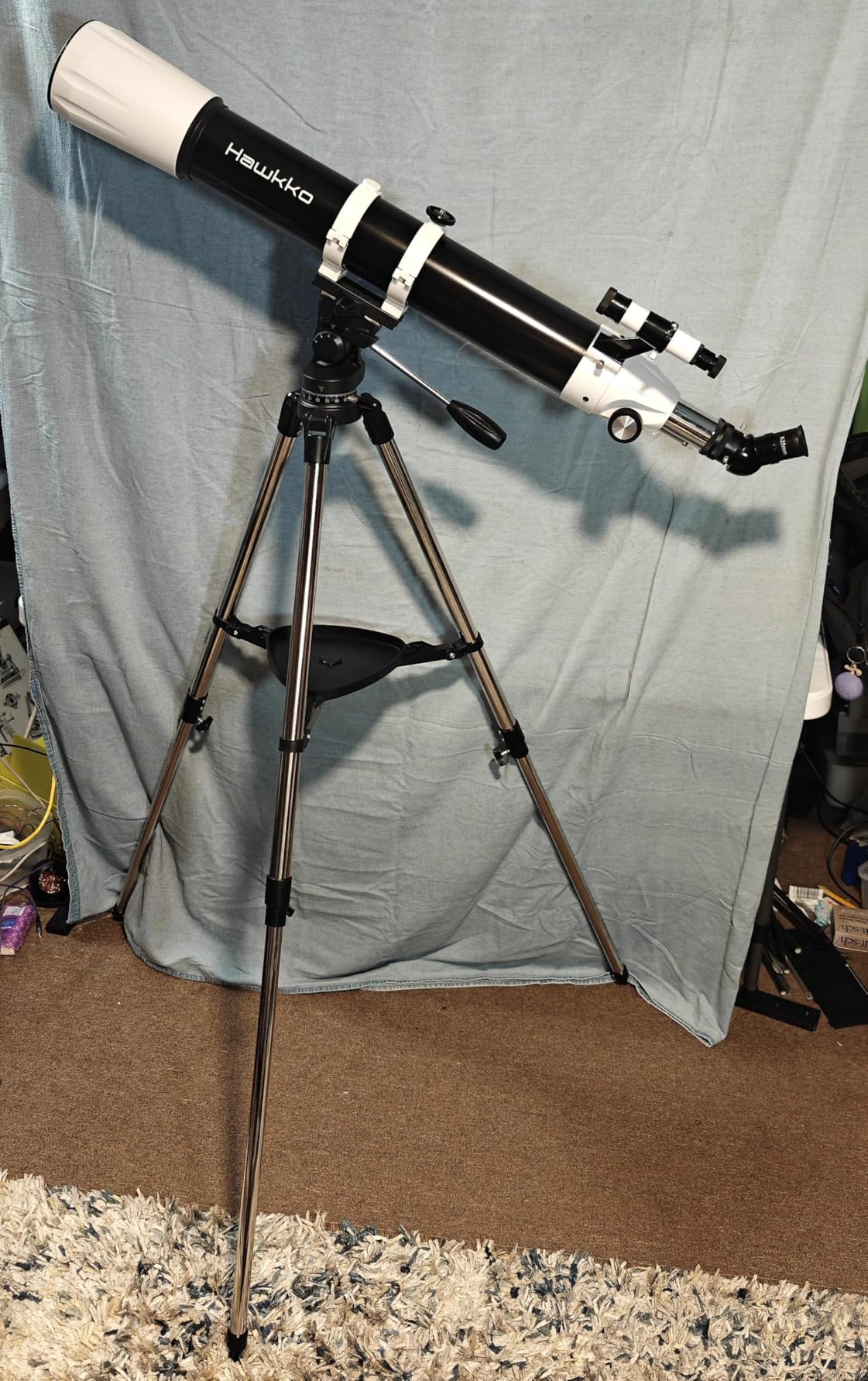 Hawkko Telescope, 90mm Aperture 900mm Astronomical Refractor Telescope for Adults High Powered - Multi-Coated Professional Telescopes for Astronomy Beginners with AZ Mount, Carry Bag, Phone Adapter customer photo 2
