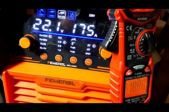 FEMEROL 250A MIG Welder, 6 in 1 Gas MIG/Gasless Flux Core/Stick/Lift TIG/Spot Welding/Spool Gun Compatible Aluminum Welding Machine Large LED Display 110V/220V Multi Process Welder customer photo 2