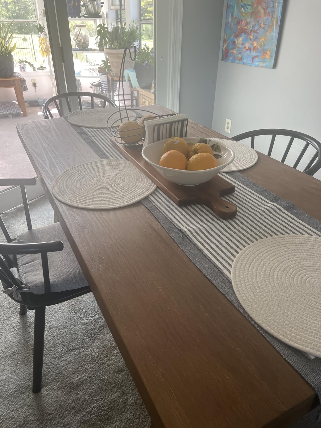 Plank+Beam 72 Inch Farmhouse Dining Table, Solid Wood Rustic Kitchen Table, Large Wooden Rectangular Dinner Table for Dining Room, Home Office, Living Room Furniture, Easy Assembly, Pecan Wirebrush customer photo 1