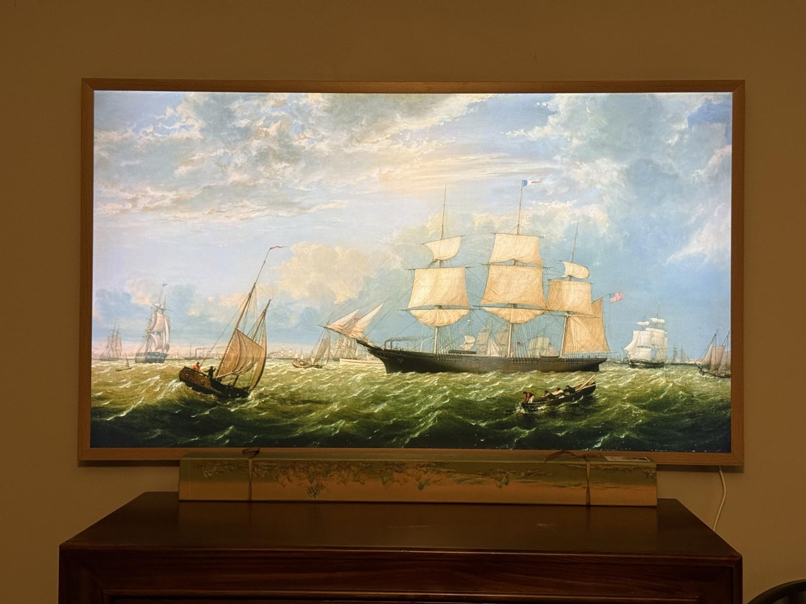 Hisense 65-Inch Class QLED 4K S7N CanvasTV Series Dolby Vision HDR Google Smart TV (65S7N) - 144Hz, Art Mode, Anti-Glare Panel, Hi-Matte Display, Frame & UltraSlim Wall Mount Included customer photo 1