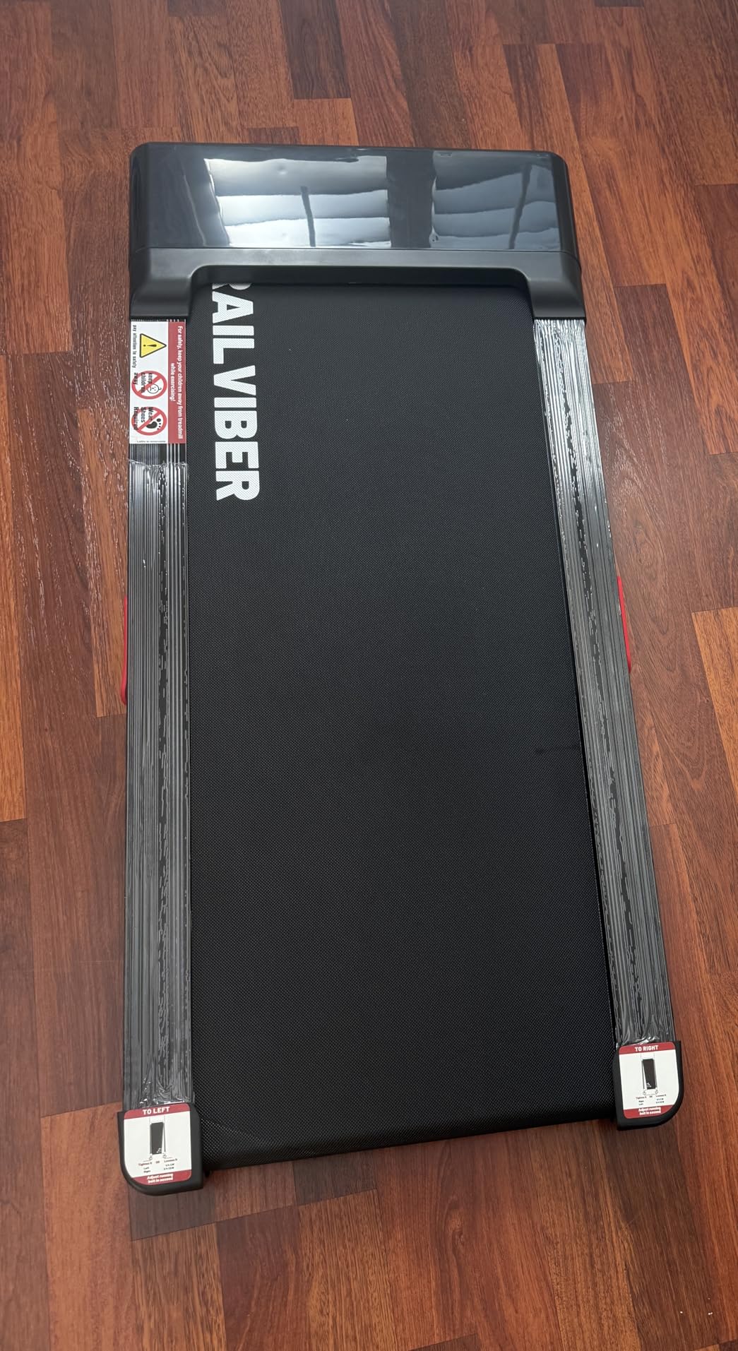 TRAILVIBER Walking Pad Treadmill with 12% 9-Level Auto Incline, 450 lbs Capacity RGB LED Screen, Bluetooth Speaker Under Desk Treadmill, Compact Treadmills for Home Hiking, Black customer photo 2