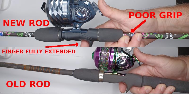 Sougayilang Fishing Rod, 2-Piece Graphite Composite Blank/Fiber Glass Spinning & Casting Rod with EVA Grip, Smooth Transition Fishing Pole customer photo 2