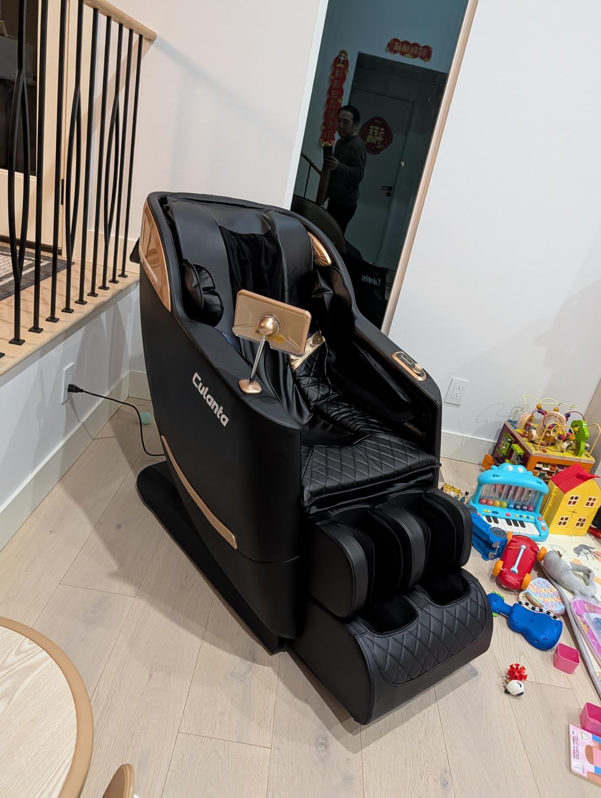 Culanta Massage Chair Full Body, Zero Gravity SL-Track Shiatsu Massage Recliner Chair with Body Scan, Airbags, Foot Rollers, Deep Yoga Stretch, Heating (U1-Black) customer photo 1