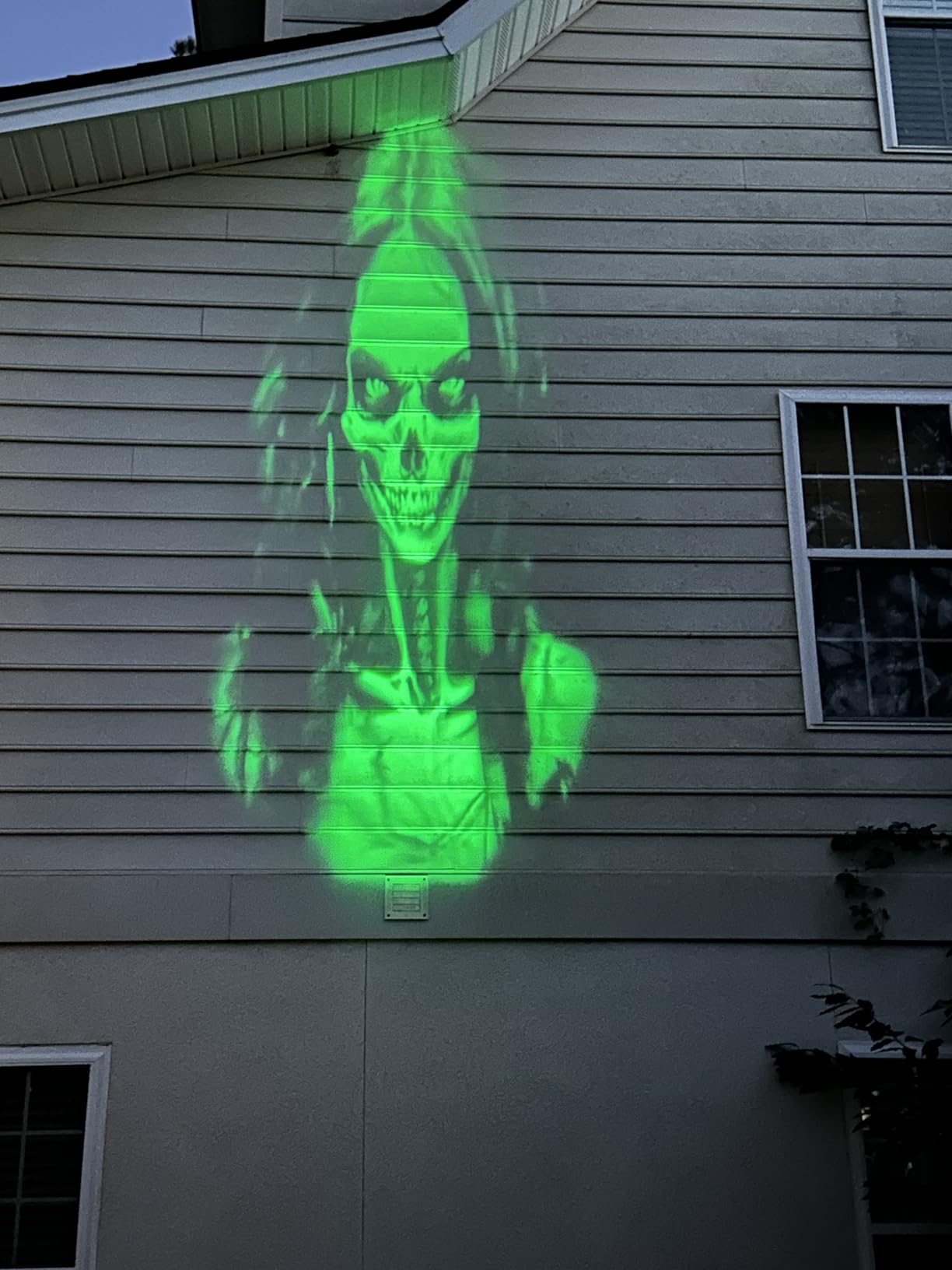 Halloween Decorations Outdoor,2026 Upgraded 3D Dynamic Skull Ghost Projector Lights,Clearer Skull HD Patterns,Night Light for Home Window Wall Halloween Decor customer photo 1