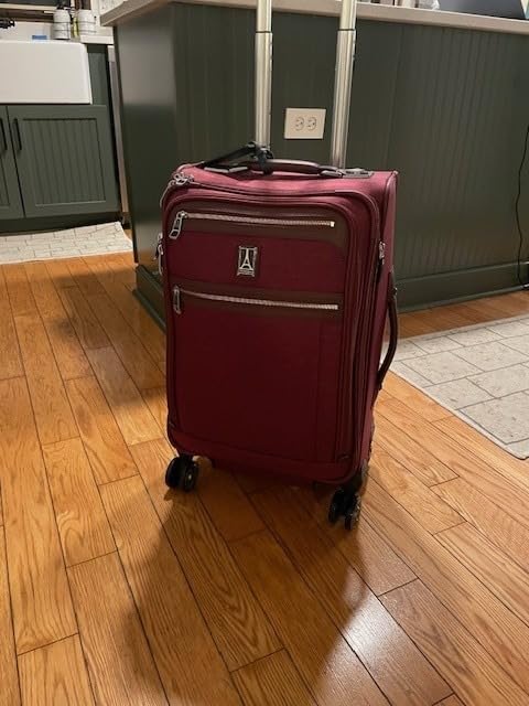 Platinum Elite Softside Expandable Checked Luggage, 8 Wheel Spinner Suitcase, TSA Lock, Men and Women, Dark Blue, Checked Medium 25-Inch customer photo 2