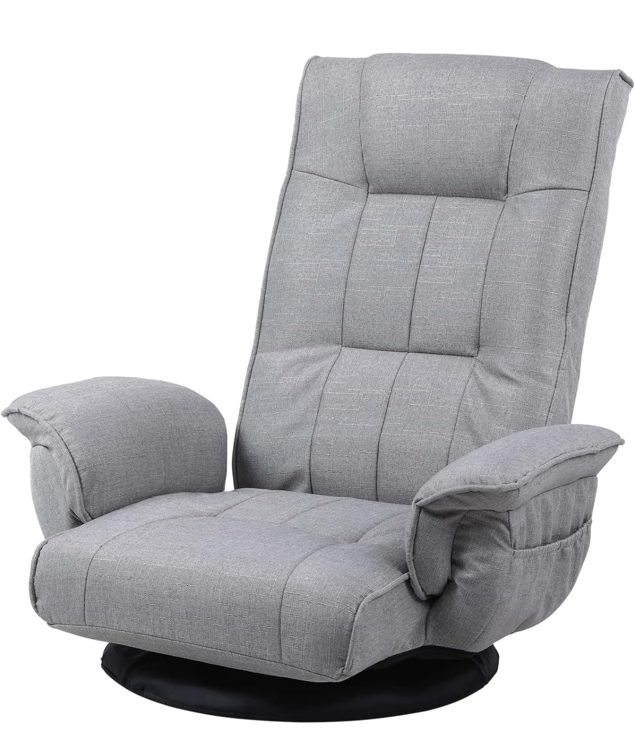 360 Swivel Gaming Chair 14-Position Adjustable Folding Floor Sofa with Armrests Lounger Bed for Home & Living Room Chaise Lounge Indoor for Adults QL201GR customer photo 1