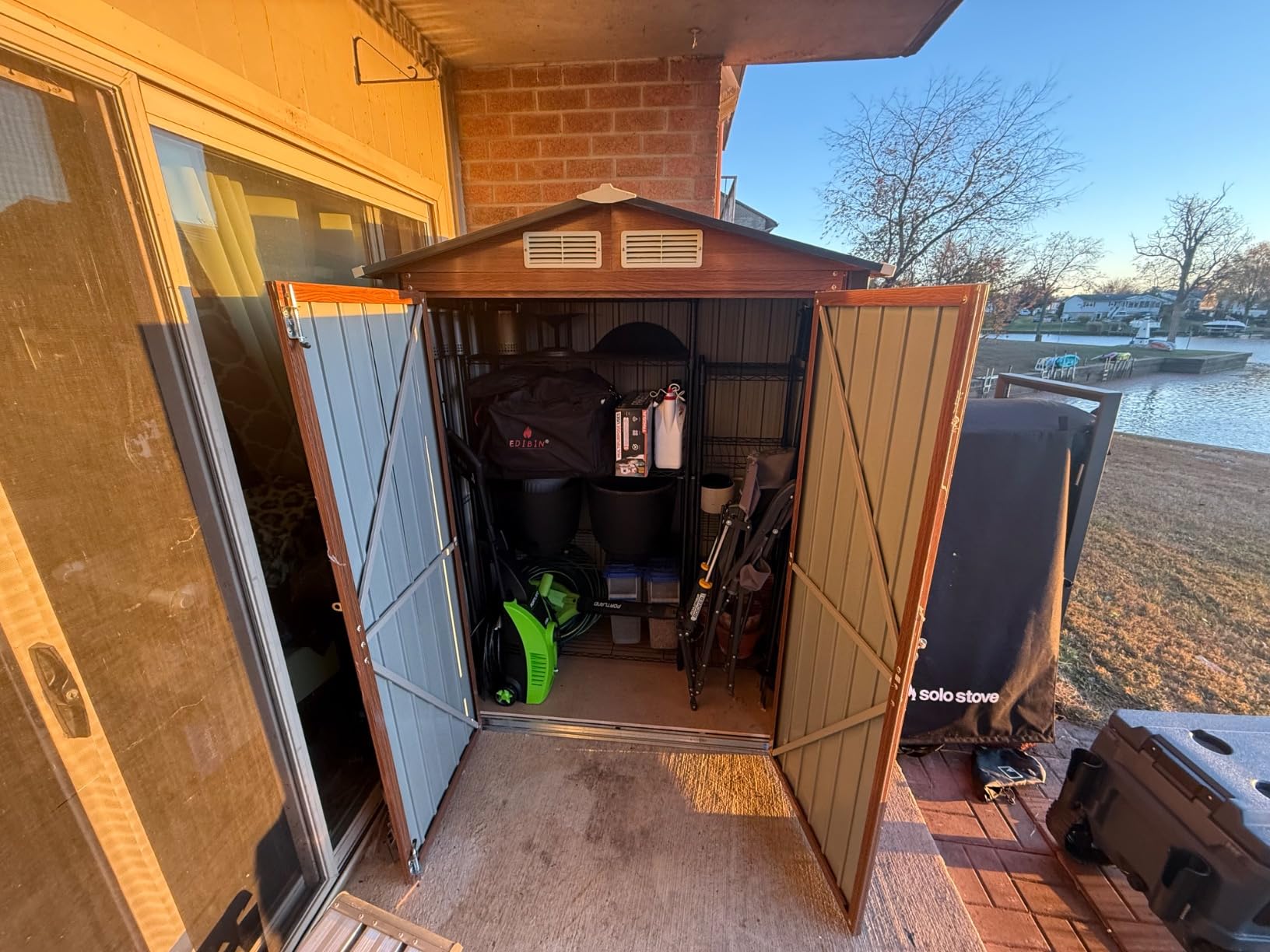 10x12 Ft Outdoor Storage Shed, Extra Large Metal Shed with Lockable Doors, 2 Windows, Outside Steel Tiny House Ideal for Garden, Backyard, Patio Utility, Tool Storage, Chicken Coops customer photo 1