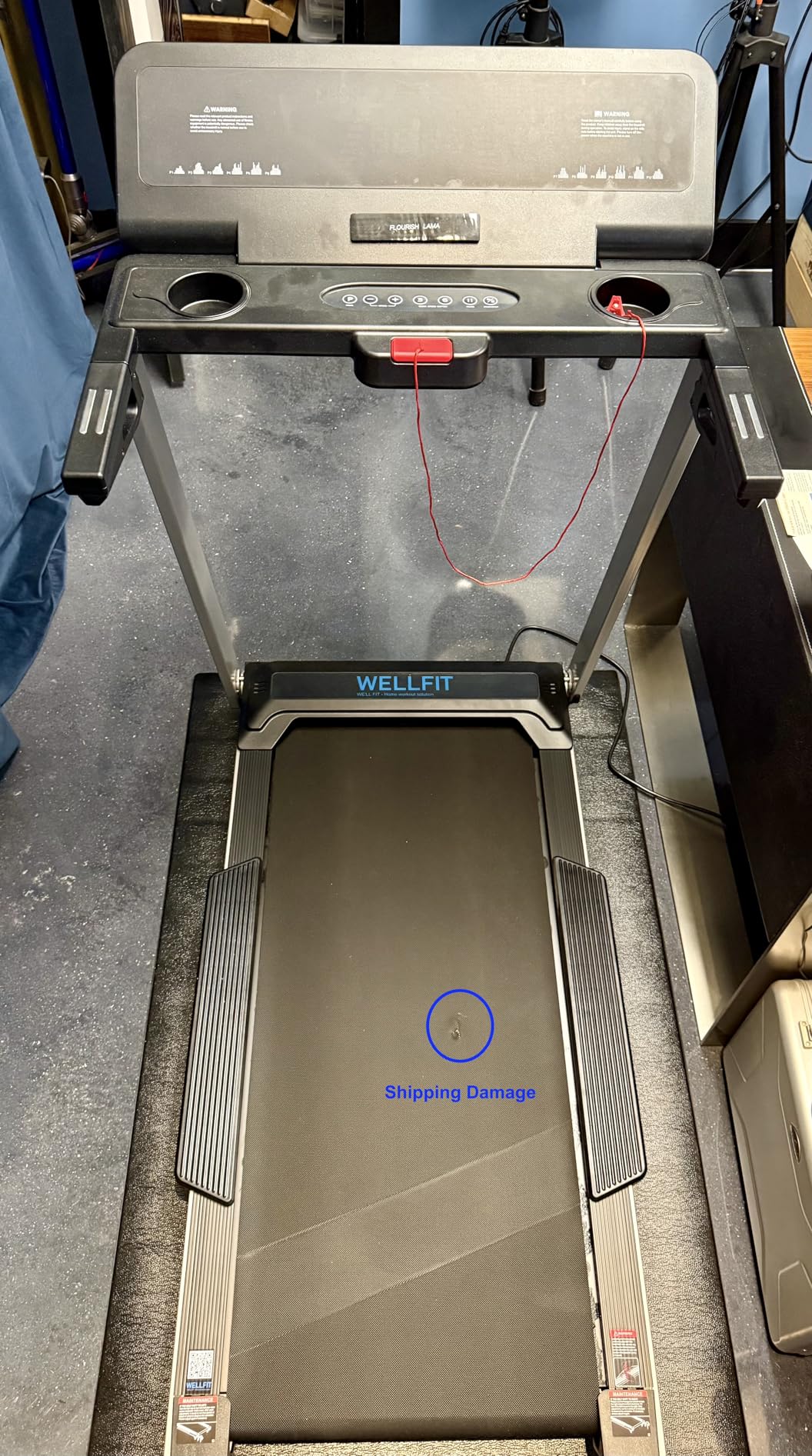 WELLFIT Home Treadmill - 4.0 HP, 10 MPH, 450 lbs Capacity, 20'' x 45'' Running Area customer photo 1