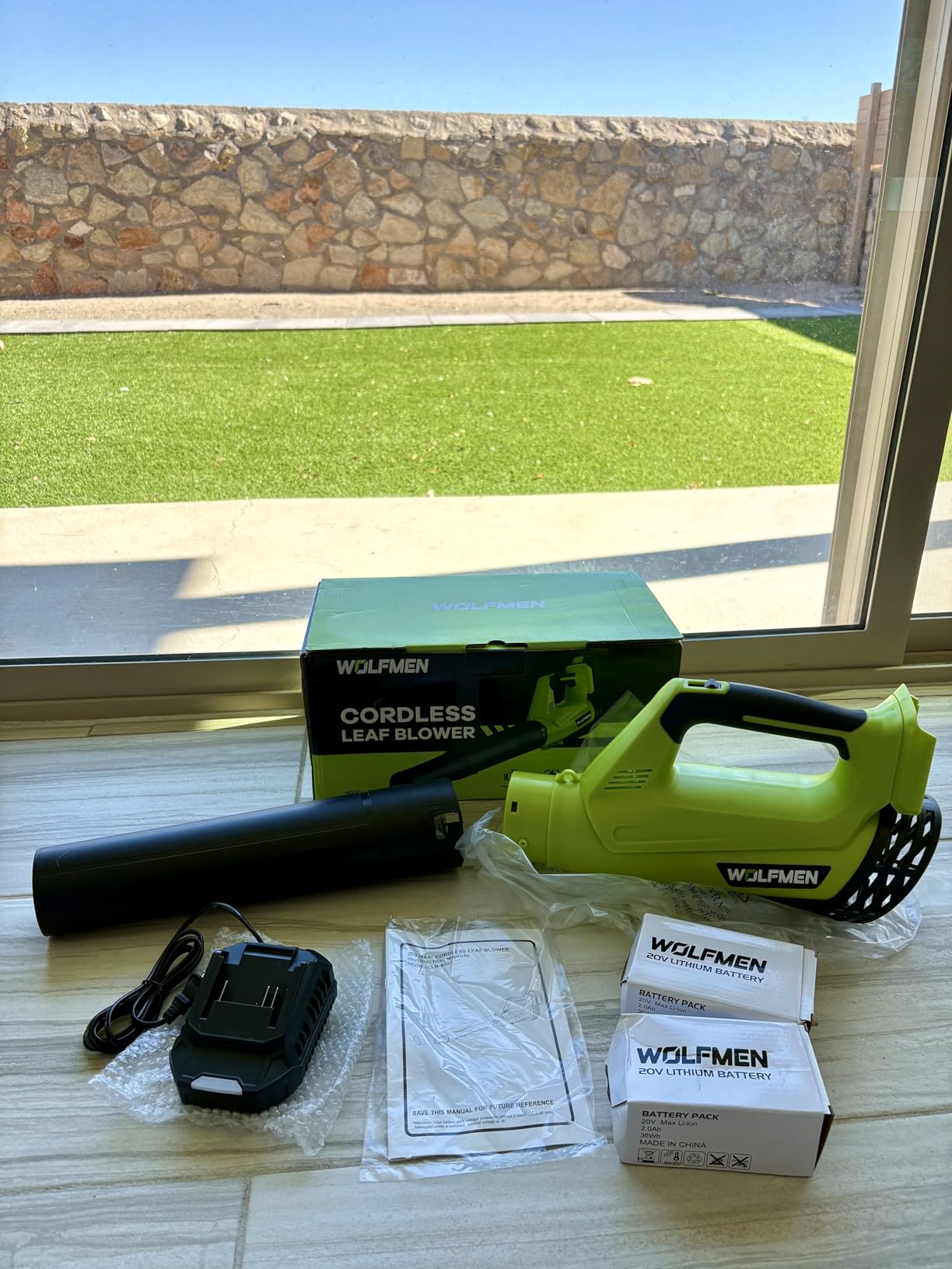 Leaf Blower, Electric Cordless Leaf Blower with 2 Batteries and Charger, 2 Speed Mode, Lightweight Leaf Blowers for Blowing Leaves, Lawn Care, Patio Cleaning and Dust customer photo 2
