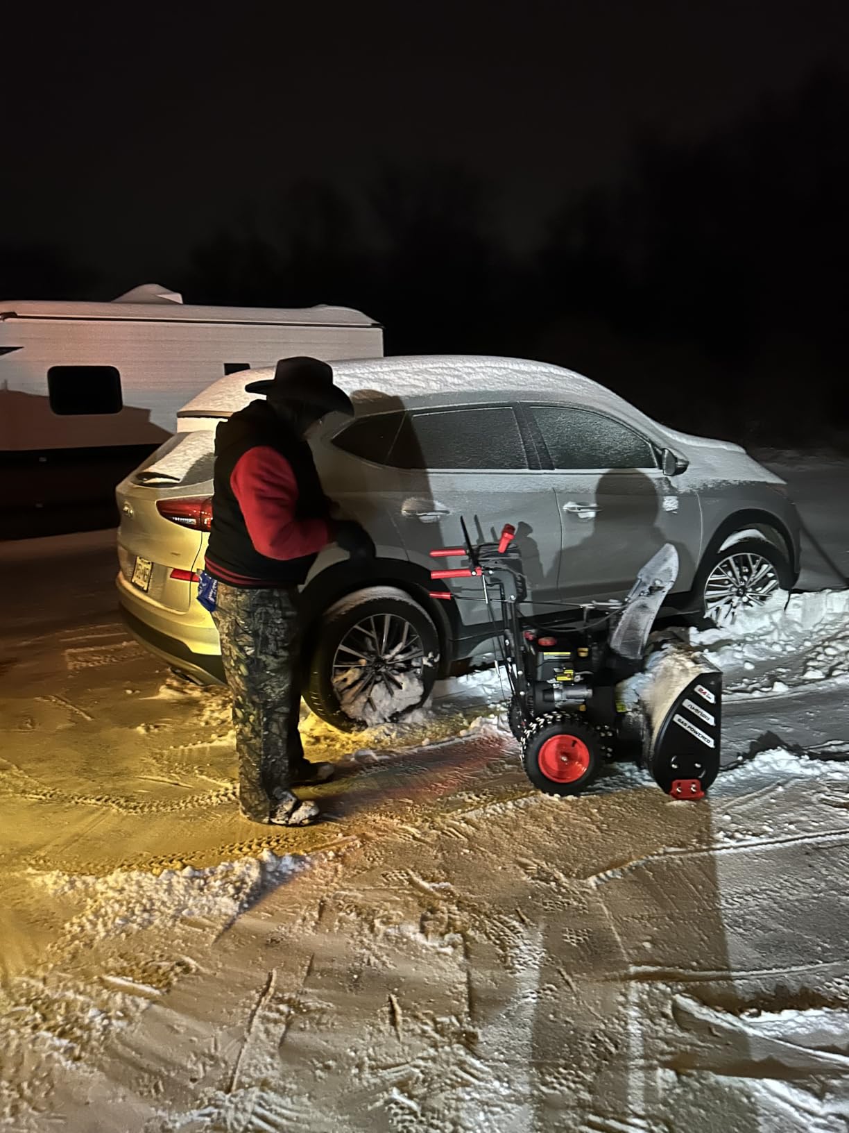 AMERISUN 24-Inch Gas Snow Blower with 212cc 4-Cycle OHV Engine, Two-Stage Self-Propelled with Recoil Start, 40Ft Snow Throwing for Decks, Driveways, and Sidewalks customer photo 1