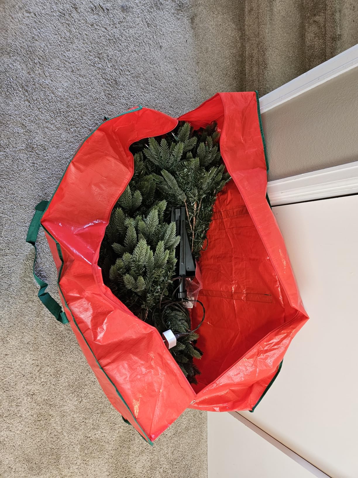 Cosy Family 7.5 ft Christmas Tree Storage Bag - Durable Heavy Duty Extra Large Artificial Xmas Holiday Tree Bag with Reinforced Handles and Dual Zippers Wide Opening customer photo 2