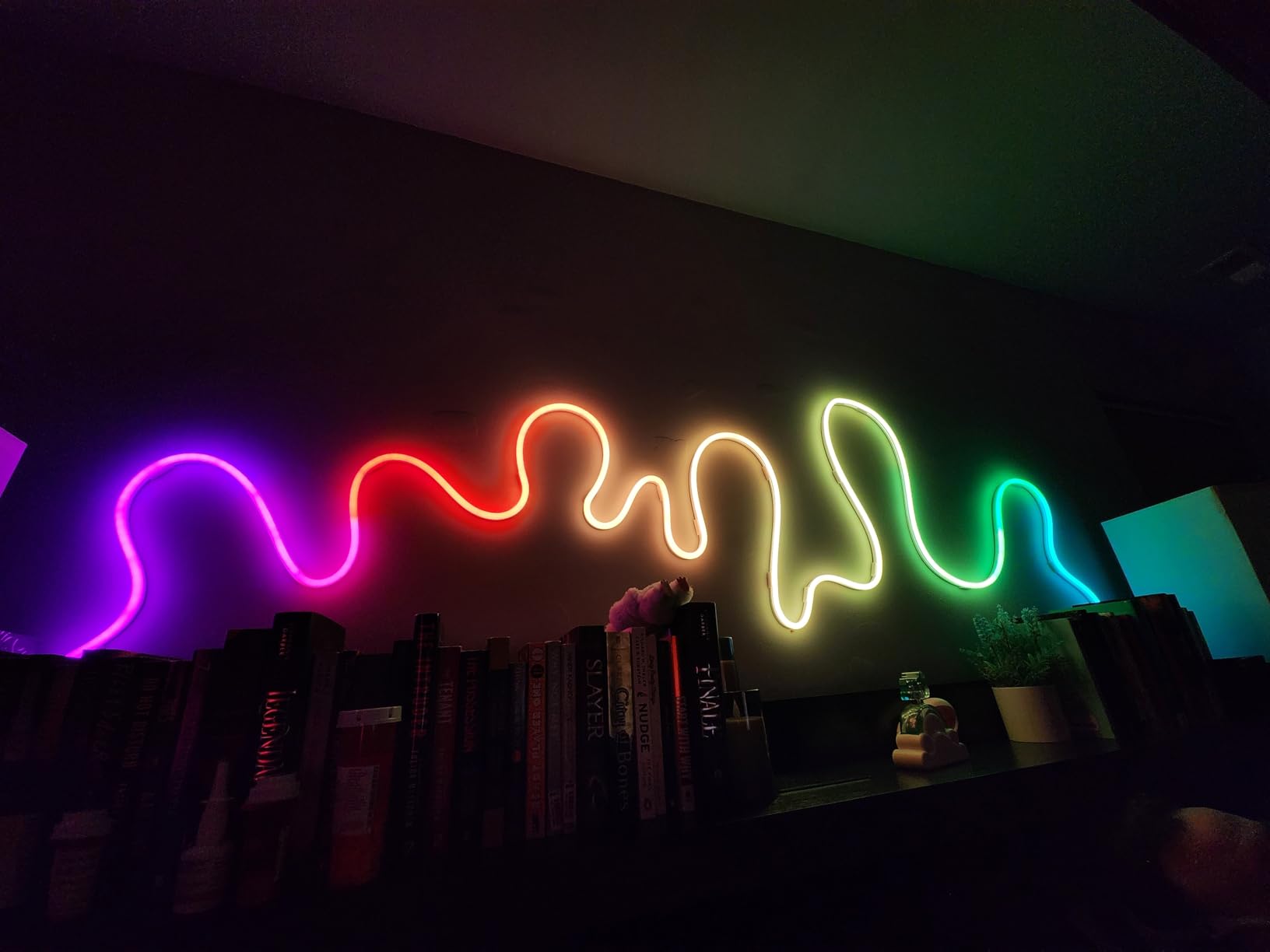 Govee RGBIC Neon Lights, LED Smart Neon Rope Light 2 Works with Matter, Alexa, Google Assistant, Custom DIY Neon Strip Lights for Bedroom and Holiday Decor, Softer Material, 32.8ft, White customer photo 1