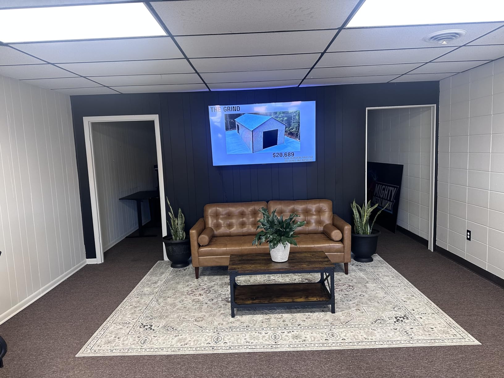 AMERLIFE Leather Sofa, Mid-Century Modern Genuine Leather Sofa, 3 Seater Comfy Couch for Living Room - Brown customer photo 2