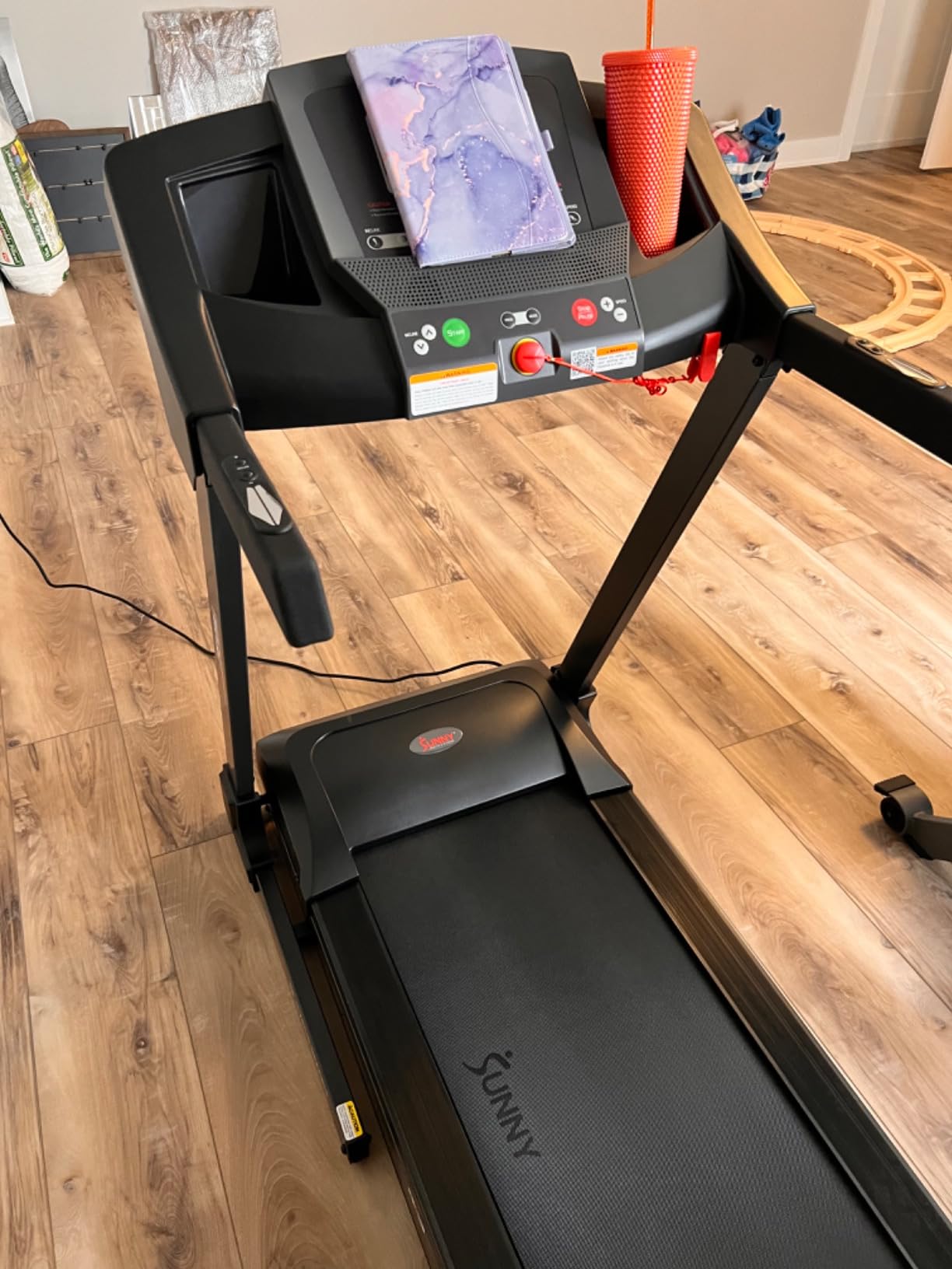 Sunny Health & Fitness Exercise Treadmills Double Deck with Incline Features with Bluetooth & SunnyFit App customer photo 2
