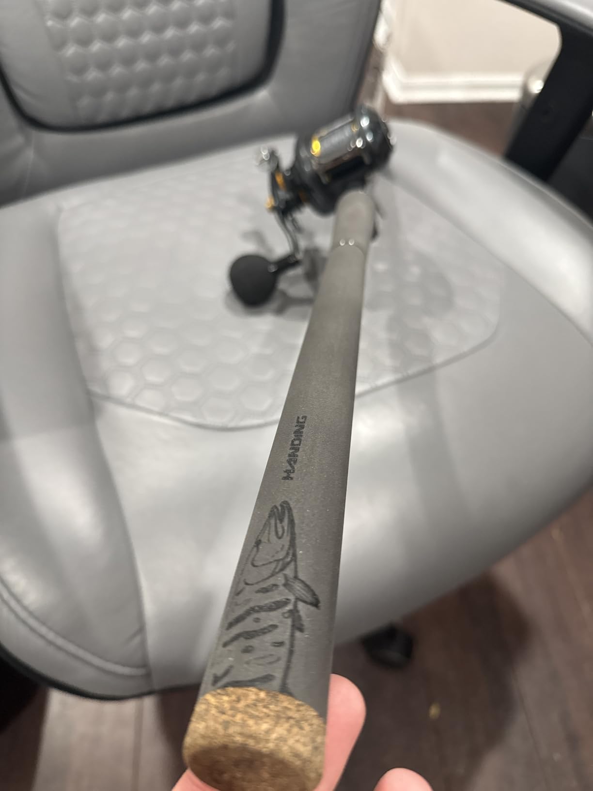 HANDING M1 Pike Heavy Fishing Rod Musky Rod 2-Piece Casting Rod with 30+24T Carbon Seaguide RA Guides Extended EVA Handle and Cork Base for Northern Pike Muskie Catfish Striped Bass customer photo 3