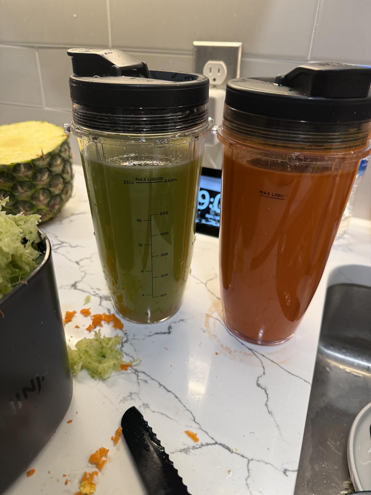Ninja NeverClog Cold Press Juicer | Powerful Electric Slow Masticating Juicer with Pulp Control | XL Capacity | 24 oz. Juice Jug & 36 oz. Pulp Container | Dishwasher Safe | Navy | 150W | JC151 customer photo 2