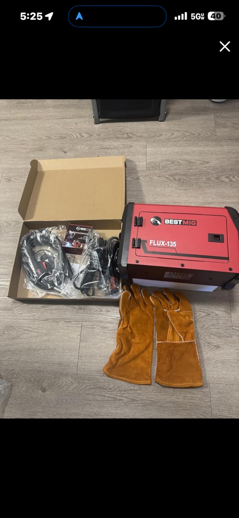 BESTMIG 135A MIG Welder - 3-in-1 Flux Core Welder, MIG/Lift TIG/Stick Welding Machine - Portable IGBT Inverter - 110V with Welder Helmet and Gloves (Red Black, MIG 135A Welder) customer photo 2