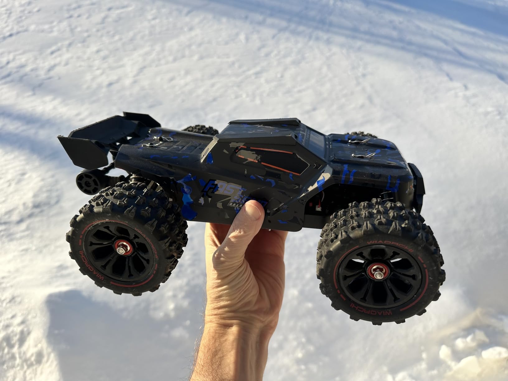 1:14 Scale RC Cars for Adults, 60KPH High Speed RC Truggy, 4X4 Off-Road Remote Control Truck, Waterproof Electric Car with 2S Battery, All Terrain RC Vehicle for Snow, Sand, Beach & Rocky Surfaces customer photo 1