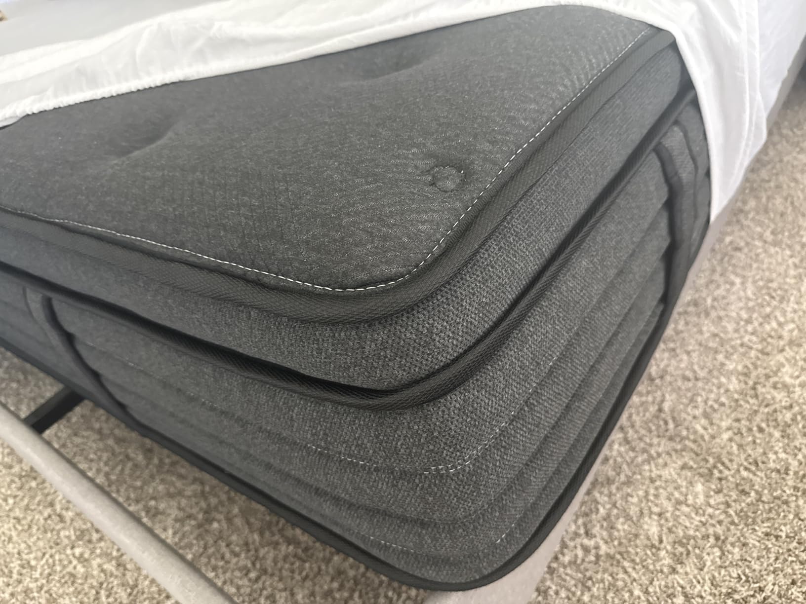 Extra Firm Mattress 14 Inch Queen Size - Thick Foam Edge & Multi-Layer Luxury Foam for Back Pain Relief, No Sagging Hybrid Mattress for Heavy People Couples Seniors, Motion Isolated, Fiberglass-Free customer photo 2
