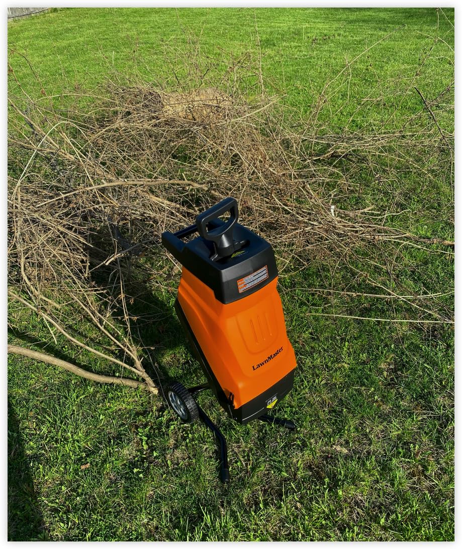 LawnMaster FD1503 Electric Wood Chipper Shredder 15-Amp 1.8-Inch Cutting Diameter Max 14:1 Reduction customer photo 1