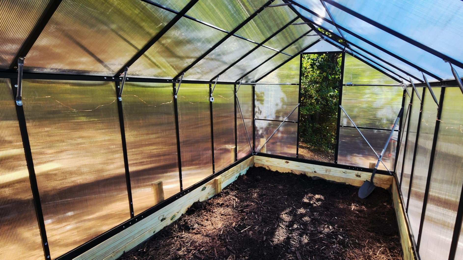 6x4FT Small Greenhouse with Hygrometer, Plant Gardening Green Houses for Outside Heavy Duty with Aluminum Frame, Quick Setup Polycarbonate Greenhouse customer photo 2