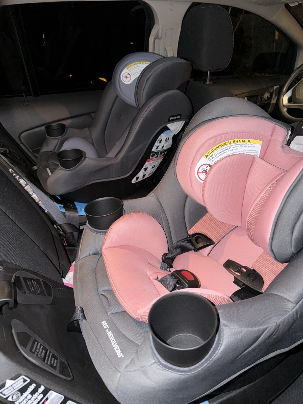 Evenflo REO by Revolve360 Rotating 2-in-1 Convertible Car Seat, 360 Degrees, Infant to Toddler, Forward and Rear Facing, Compact Design, One-time Install (Lenox) customer photo 1