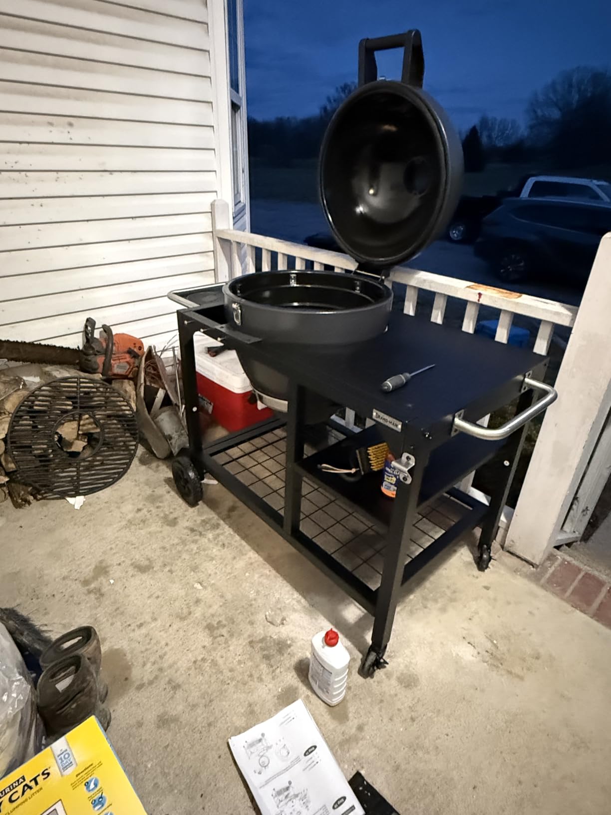 Brand-Man Charcoal Grill and Smoker Steel Kamado, 22
