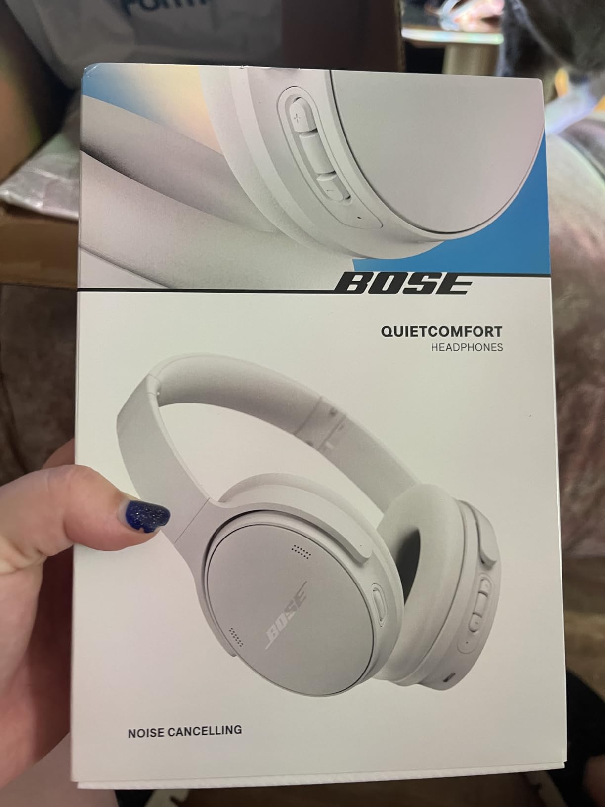 Bose QuietComfort Headphones - Wireless Bluetooth Headphones, Active Over Ear Noise Cancelling and Mic, USB-C Charging, Deep Bass, Up to 24 Hours of Playtime, Twilight Blue customer photo 2