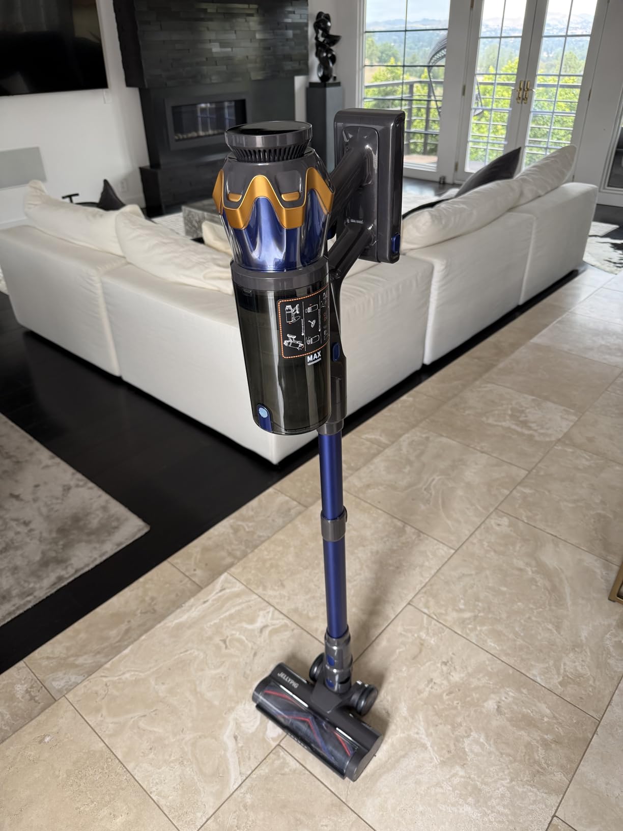Cordless Vacuum Cleaner, Upgraded 650W 55KPA Cordless Stick Vacuum Cleaner with Self-Standing and Touch Screen, Anti-tangle Wireless Vacumm, Vacuum Cleaners for Home/Pet Hair/Carpets/Floors customer photo 1