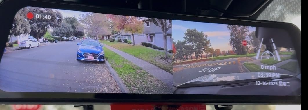 Pelsee 4K+2.5K Mirror Dash Cam with Front Starvis 2 IMX678 & Rear IMX335, 12