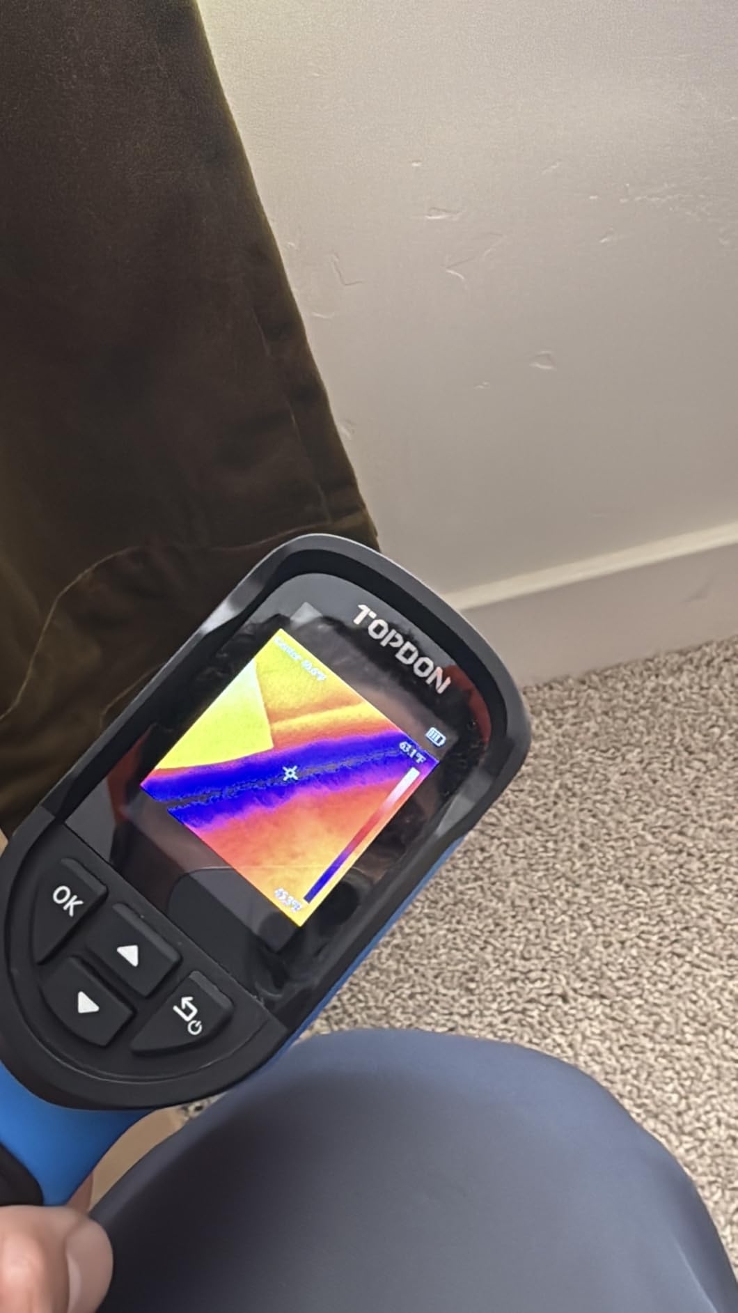 TOPDON TC004 Mini Thermal Imaging Camera, 240 x 240 TISR Resolution, 15-Hour Battery Life, 128 x 128 IR Resolution, 25Hz Handheld Infrared Camera with High/Low Temp Alerts, Auto Shutdown - Blue customer photo 2