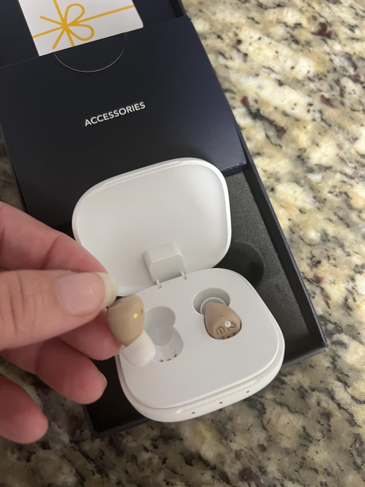 Audien Atom One OTC Hearing Aids - Wireless, Rechargeable, and Comfortable | Clear Sound in a Small, Discreet Design for Seniors & Adults with Hearing Loss customer photo 1