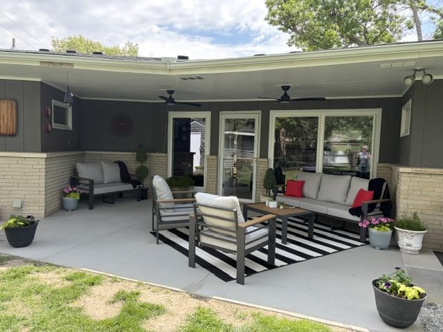 Aoxun Aluminum Patio Furniture Set 7 Seats, Oversized Outdoor Sectional with Washable Thick Cushions, Coffee Table and Waterproof Cover customer photo 1