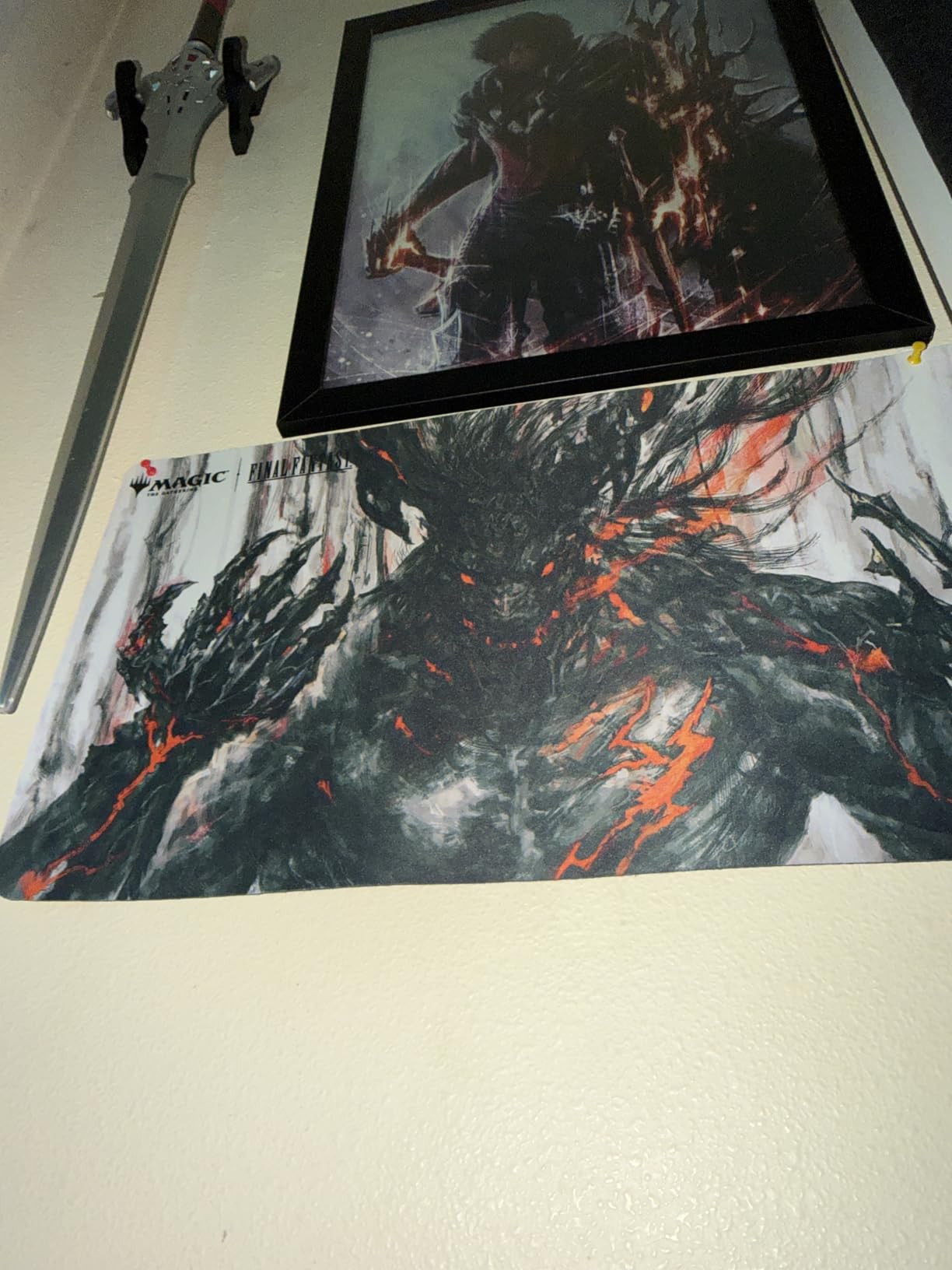Ultra PRO - Final Fantasy x Universes Beyond Clive, First Shield of Rosaria/Summon Ifrit Double-Sided Playmat for Magic: The Gathering customer photo 1