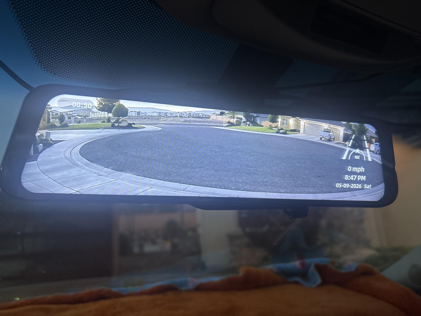Pelsee S12 Pro Mirror Dash Cam with STARVIS 2 Sensor, Rear View Mirror Camera 5.8GHz WiFi, 4K Front and 1080P Rear Backup Camera for Car, ADAS & BSD, Voice Control, Color Night Vision, 64G Memory Card customer photo 2