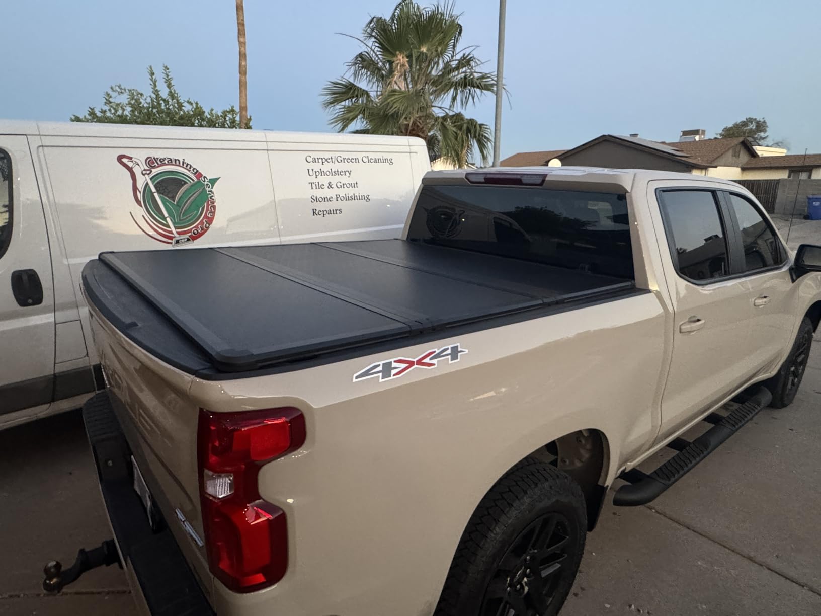 Hard Tri-Fold Truck Bed Tonneau Cover Compatible with 2007-2026 Chevy Silverado/GMC Sierra 1500 5.8ft Bed (69.6