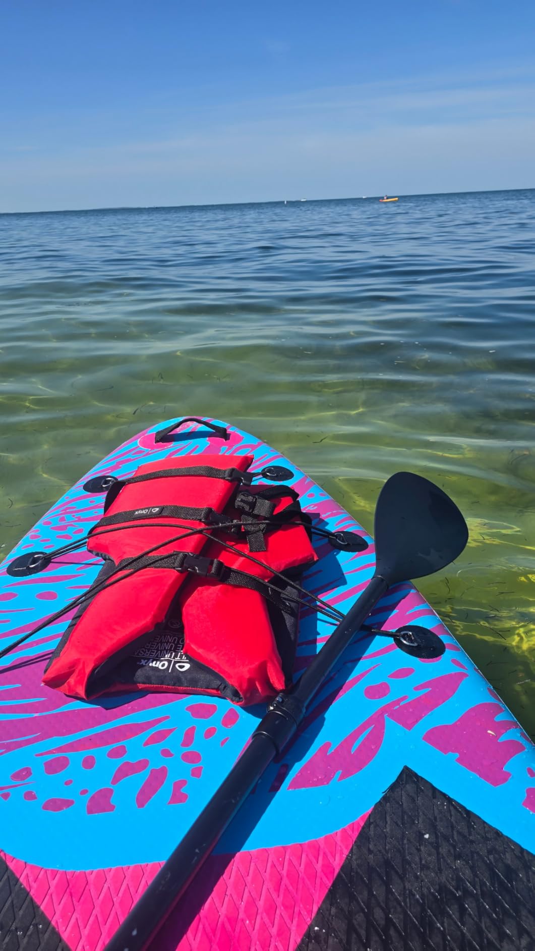 Sweetcrispy Inflatable Stand Up Paddle Board with Premium SUP Paddleboard Accessories, 2-in-1 Paddle, Wide Stable Design, Non-Slip Comfort Deck for Adults & Youth of All Skill Levels customer photo 1