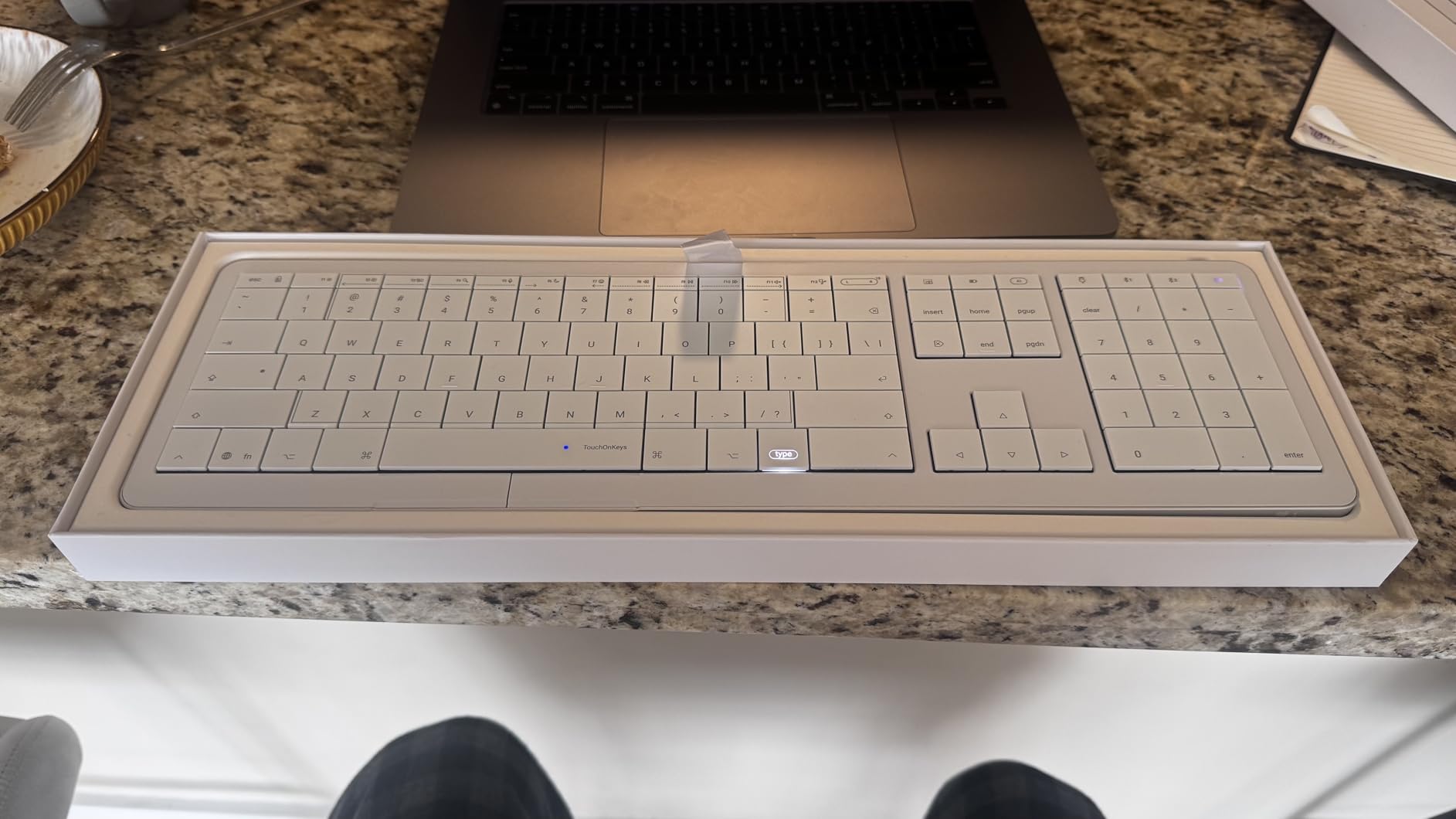 CLVX 1 Windows | Touch On Keys & Gestures AI Keyboard | Bluetooth & USB-C | Low Profile Silent Scissor Keys | Interactive RGB | Aluminum Chassis | Compatible with Windows/Linux/Android customer photo 1